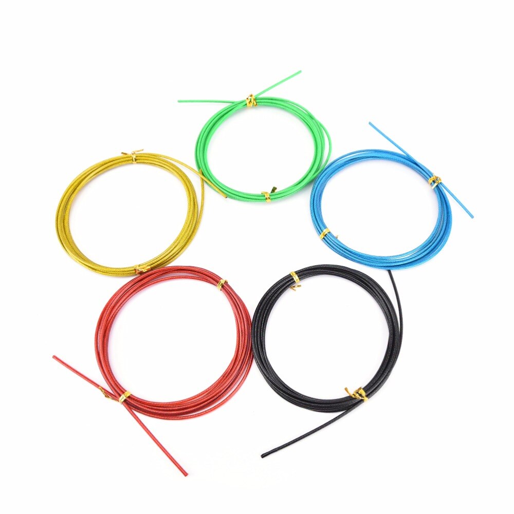 2.5M Athletics Skipping Rope Crossfit Replaceable Wire Cable Speed Jump Ropes 5 Color