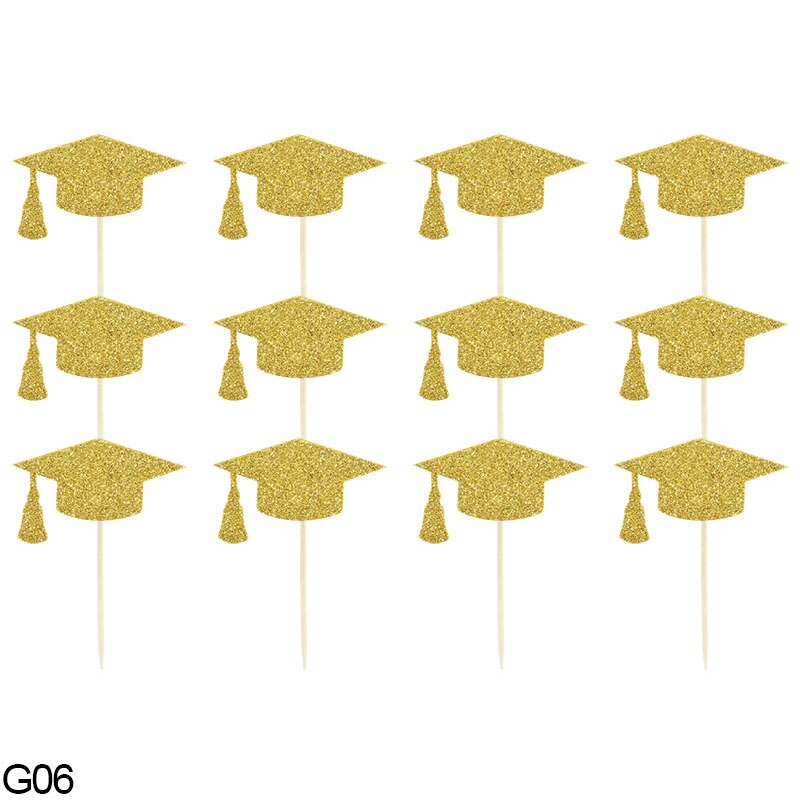 Envoltorio para cupcakes de clase de 2022, adornos para tartas de cumpleaños, de celebración universitaria, para 2022 graduaciones: G06