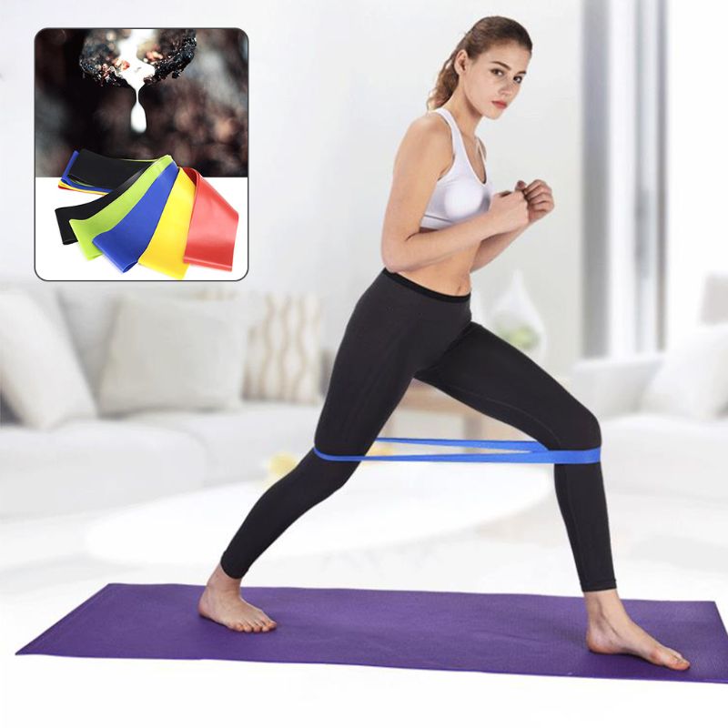 Ben røv latex modstandsbånd træning fitness yoga stretching loops home gym  g99d