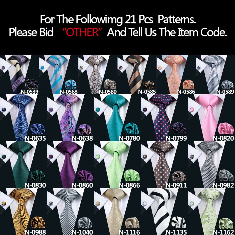 40 Stijlen Mannen Stropdas 100% Zijden Dassen Jacquard Geweven Gravata Barry.Wang Stropdas Zakdoek Manchetknopen Sets Voor Wedding Party Business