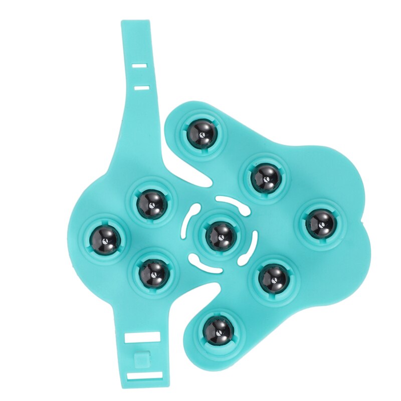 1 stuk lichaamsmassagehandschoen in de vorm van handpalmen, 9 metalen rollerballen, stressverlichtend en anti-cellulitis