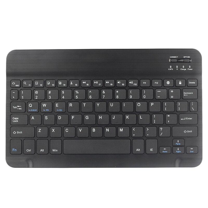 Ultra-Slim Bluetooth Keyboard Oplaadbare Bluetooth Wireless Keyboard Voor Laptop Ios Android Windows Mac Ipad Iphone Tabletten: Zwart / 10.1 inch