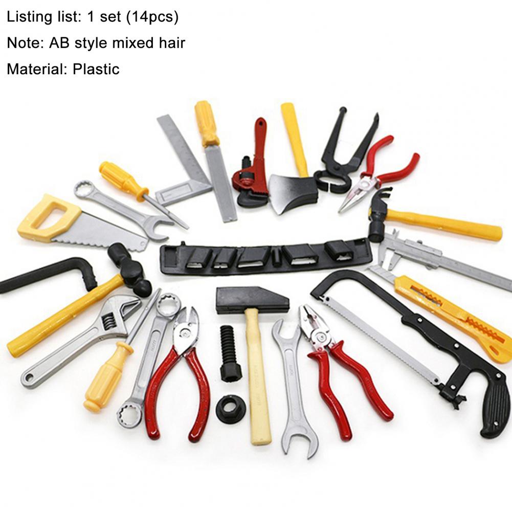 14Pcs Reparatie Tool Safe Mini Maat Plastic Simulatie Techniek Reparatie Gereedschap Voor Thuis