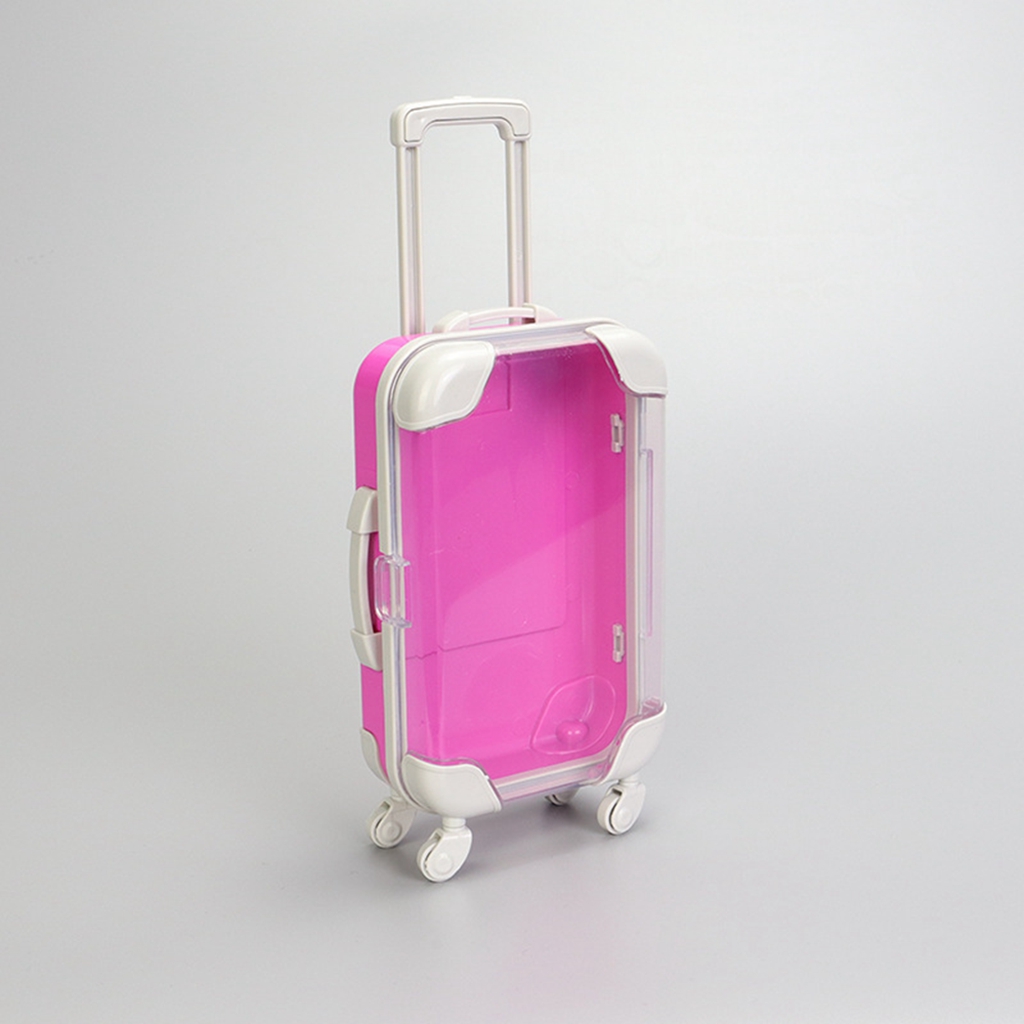 Dollhouse Miniature Scene Decoration Mini Simulation Suitcase For Small Luggage Doll Accessories Toys: Navy Blue