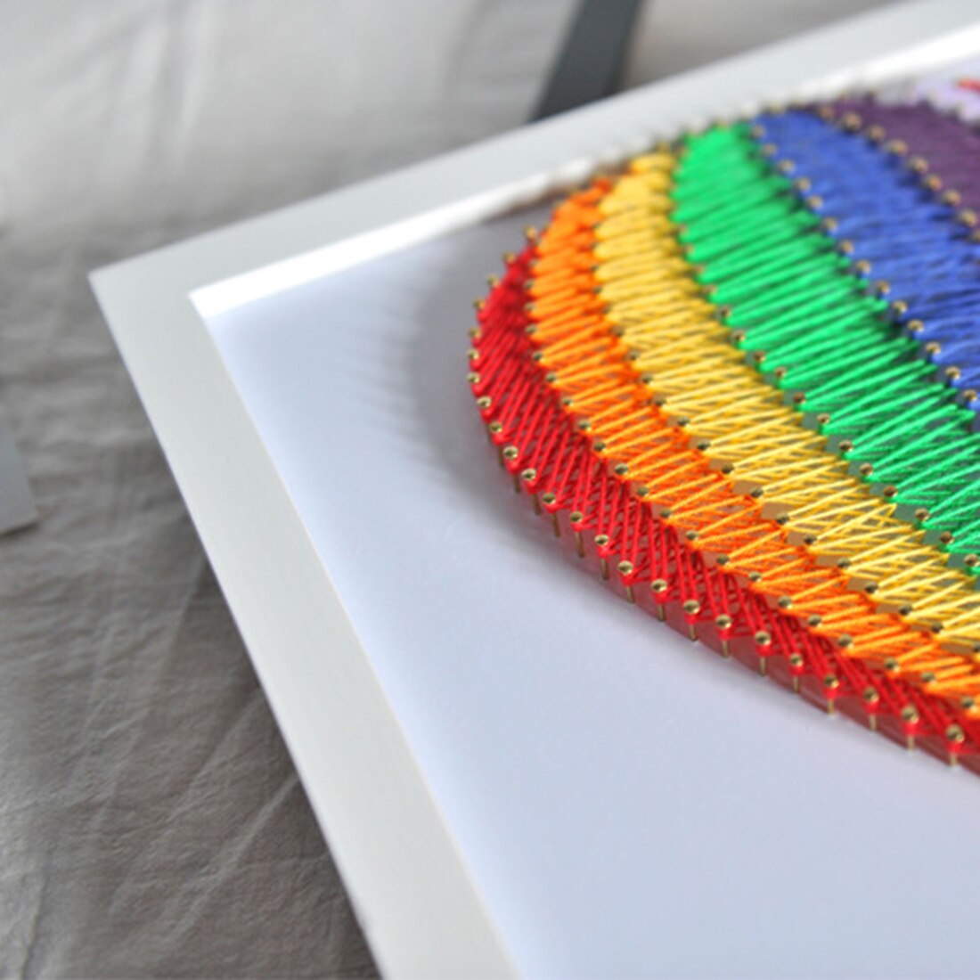 Diy Nail String Art Kit Luchtballon Kronkelende Lijnen Schilderen Art Met Frame 3D Garen Schilderen Pin String art Portret Handgemaakte