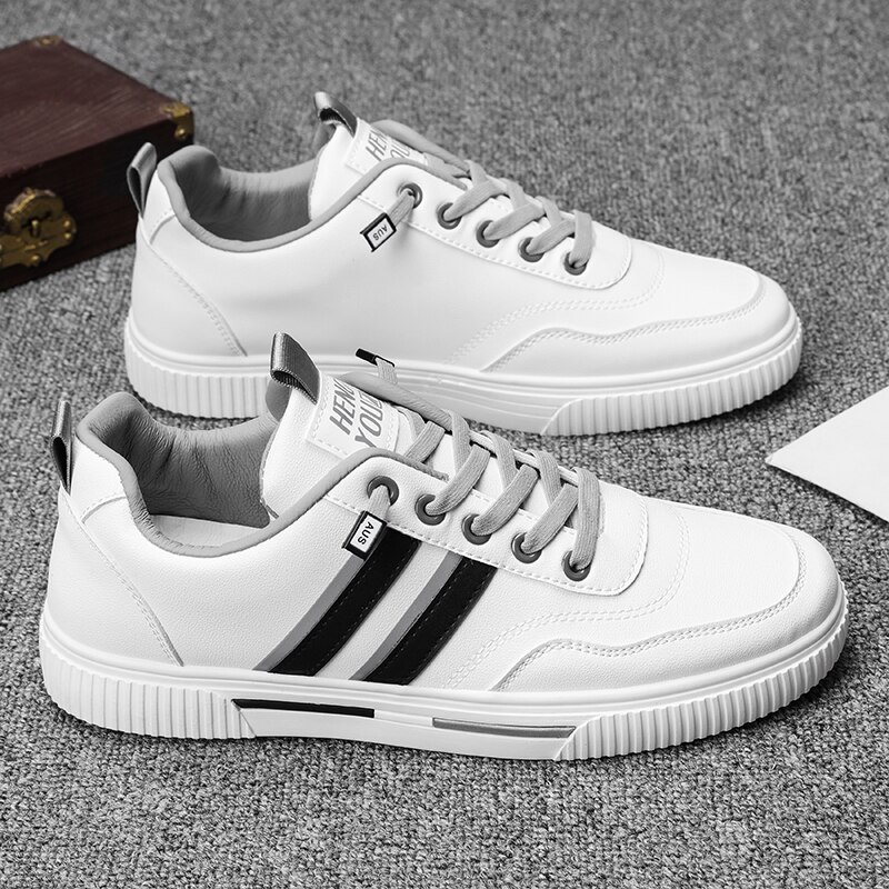 Hiver hommes chaussures Chaussures de Marche chaussures de plein air pour hommes blanc Toile chaussures hommes chaussures Plates menWarm cuir chaussures décontractées 40