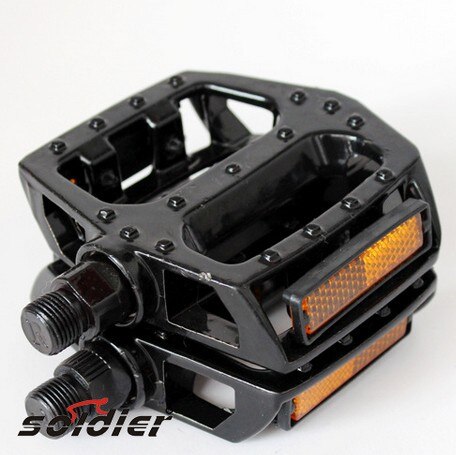 Pedal de bicicleta bmx com peças, pedais de bicicleta, leve, de liga de alumínio, para estrada, mountain bike, ciclismo: Black