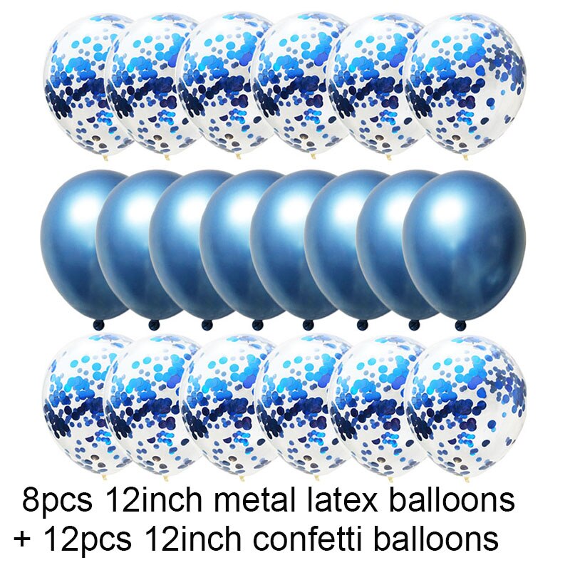 Sølv og hvide balloner konfetti balloner fødselsdagsfest dekorationer voksen latex ballon romantisk hvid bryllup tema luftkugle: Stil 4