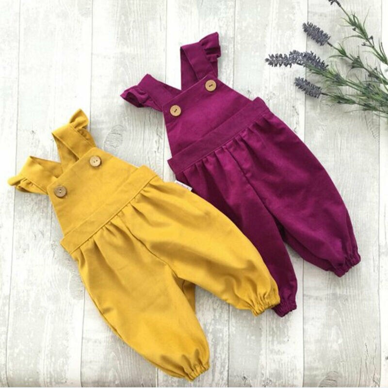 Dolce Appena Nato Del Bambino Della Ragazza Tute Pantaloni Fly-Manica Sling Senza Maniche Vestiti di Estate