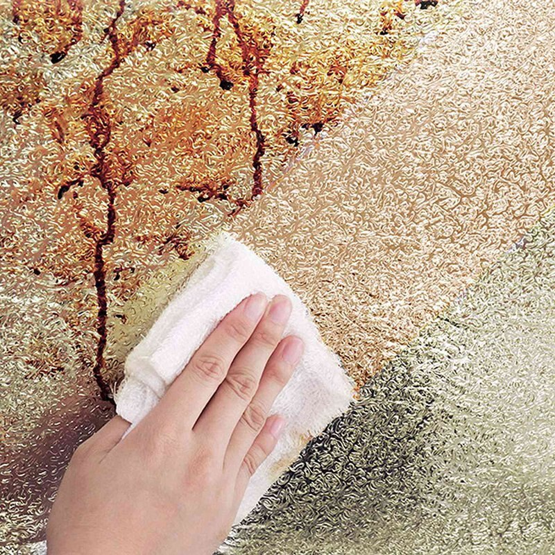 Keuken Behang, Olie-Proof En Waterdicht, Gebruikt Voor Keuken Muren, Kasten, hittebestendig En Wasbaar (Goud, 23.6X118In)