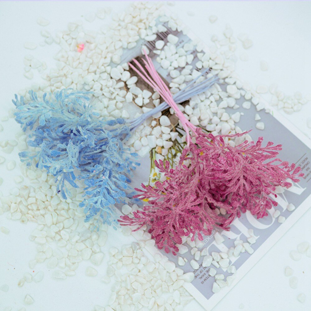 1 bos 6 pcs Kunstgras Simulatie Varens Planten Kunstmatige Bloemen voor DIY Scrapbooking Thuis Bruiloft Kerst Decoratie