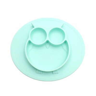 Uil baby siliconen dinerbord uil dinerbord kinderdinerbord antislip rooster aanvullend voedsel dinerbord voedselveilig: 2