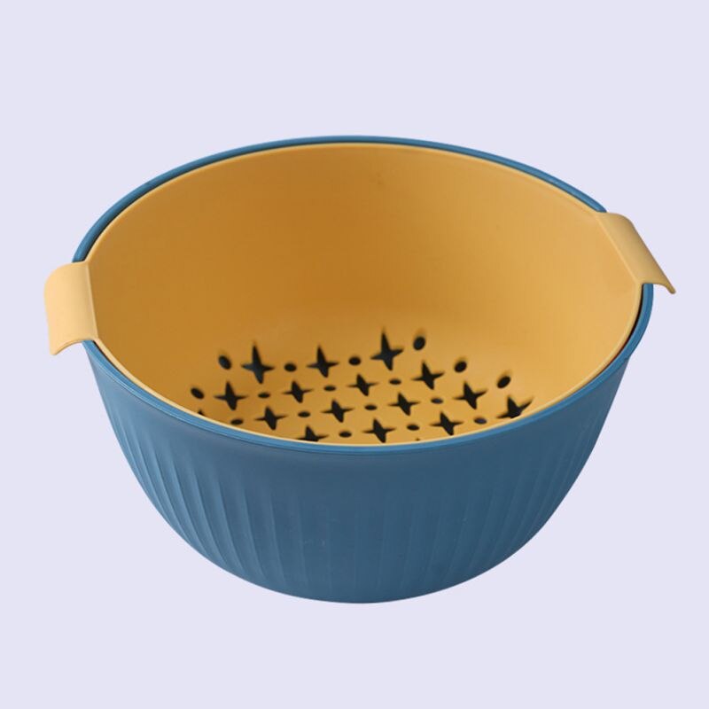 Washing Fruits Vegetable Drain Basket Kitchen Multifunctional Double-dish Home Water Filter Basket