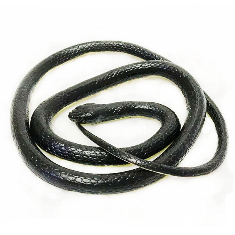 Halloween Realistic Soft Rubber Toy Snake Safari Garden Props Joke Prank About 125cm Novelty and Gag Playing Jokes Toys