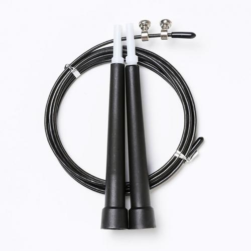 3m Adjustable Speed Jump Rope Skipping Rope For Boxing Fitness Skip Workout Training With Carrying Bag Spare Cable: black