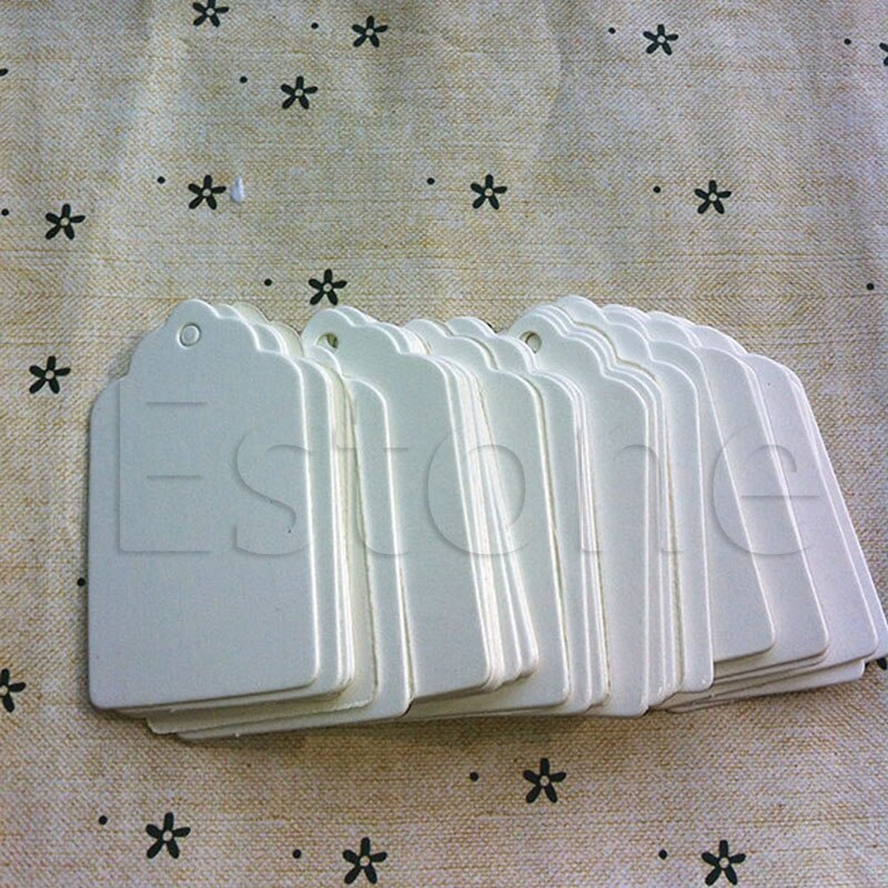 100 stuks bruine handgetekende labels, blanco kraftpapier, gemarkeerde blanco kaart, gelabelde kaart  n1ha