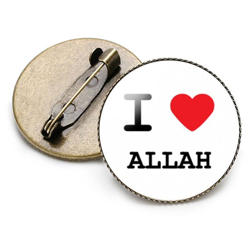 Metaal Glas Broche Vrouwen Charmant Kraag Pin Badge Moslim Islam Allah Sieraden Accessoires: 2