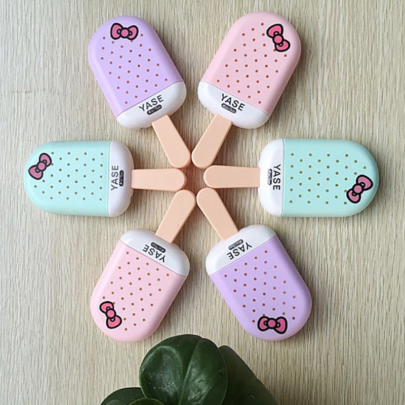 Mini Handheld Ice Cream Charging Portable Popsicle Fan Student Cartoon Small Fan Outdoor Handheld Fan