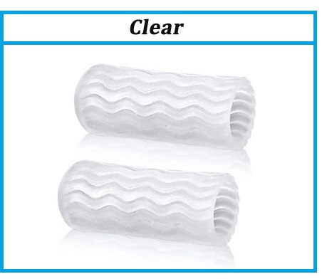 Sequstep Silicone Gel Toe Tube Little Toe Corns Blisters Protector Eases Callus Pain Hammer Toes Corrector Foot Care Tool: Clear
