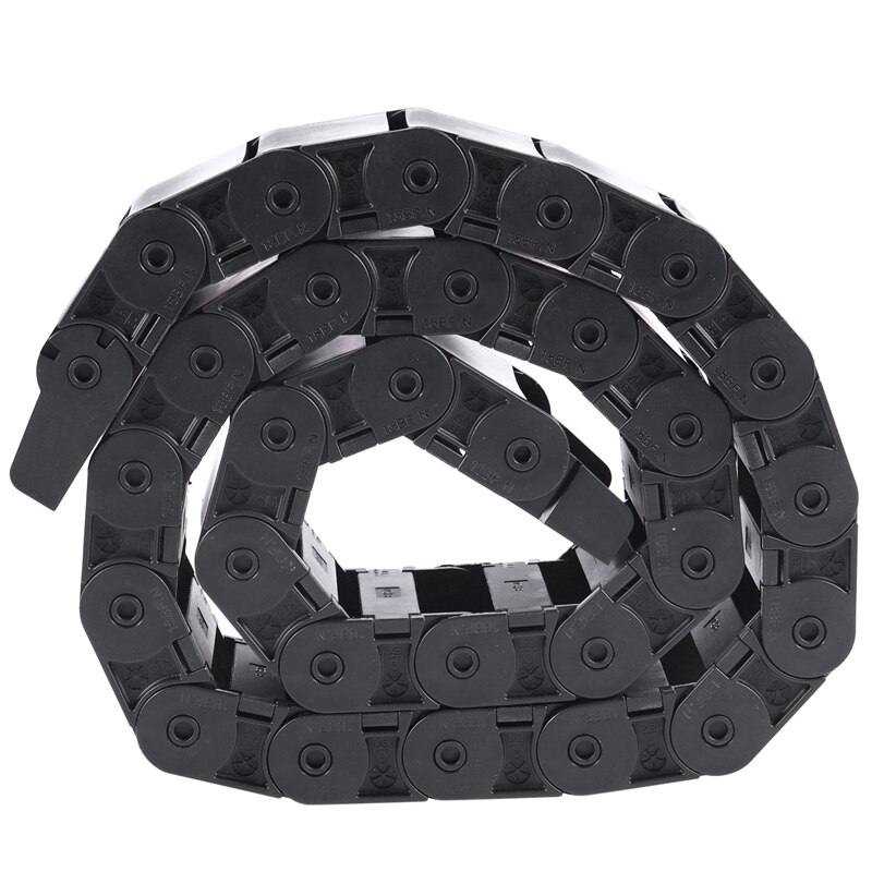 40.55" Black Cable Wire Carrier Drag Chain Nested 18x50mm