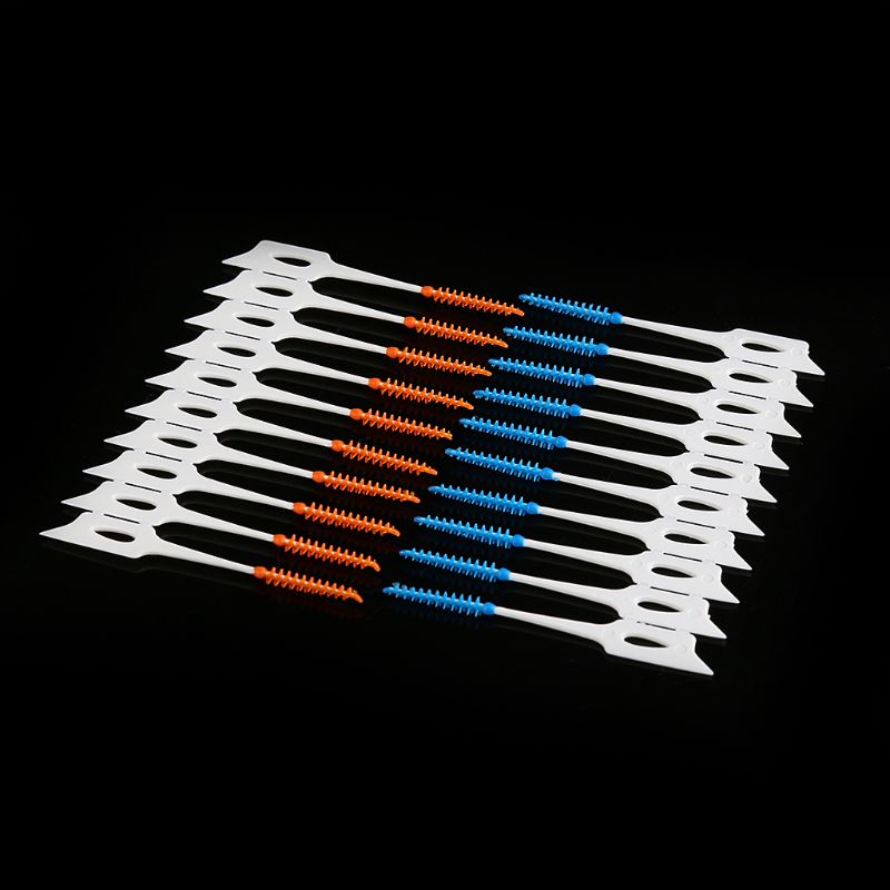 80 stk blød plast massage tandkød tandkød interdental børste massage tandstikker tandbørste tandtråd tandtråd pick tand
