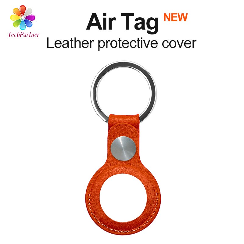 Nuove custodie protettive per Apple Airtag Tracker in pelle custodia portachiavi Airtag in Silicone anti-smarrimento Airtag Cover Leder: red Leather