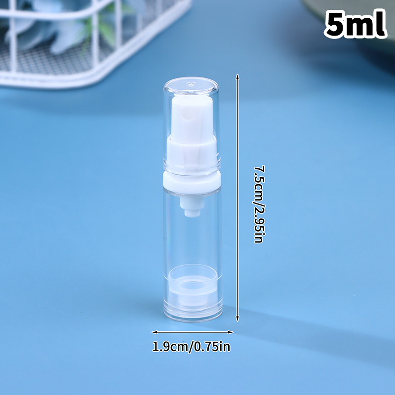 5/10/15ml mini draagbare vacuümflesjes, lege vloeibare lotionsprayflesjes, navulbare make-up cosmetica parfumflesjes: Lichtgrijs