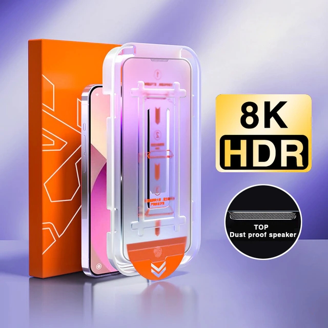 Neue 8K Oleophobe Beschichtung Staubfreie Installation Displayschutzfolie für iPhone 13 11 12 14 Profi Max Mini XS MAX X 15 Anti Spion Glas: Lucent / bündeln11