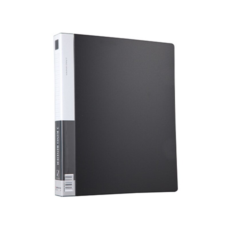 A4 Office File Folder 2 Holes D-Shape Loose Leaf Binder Document Holder Storage Organizer School Office Supplies Stationery: Black