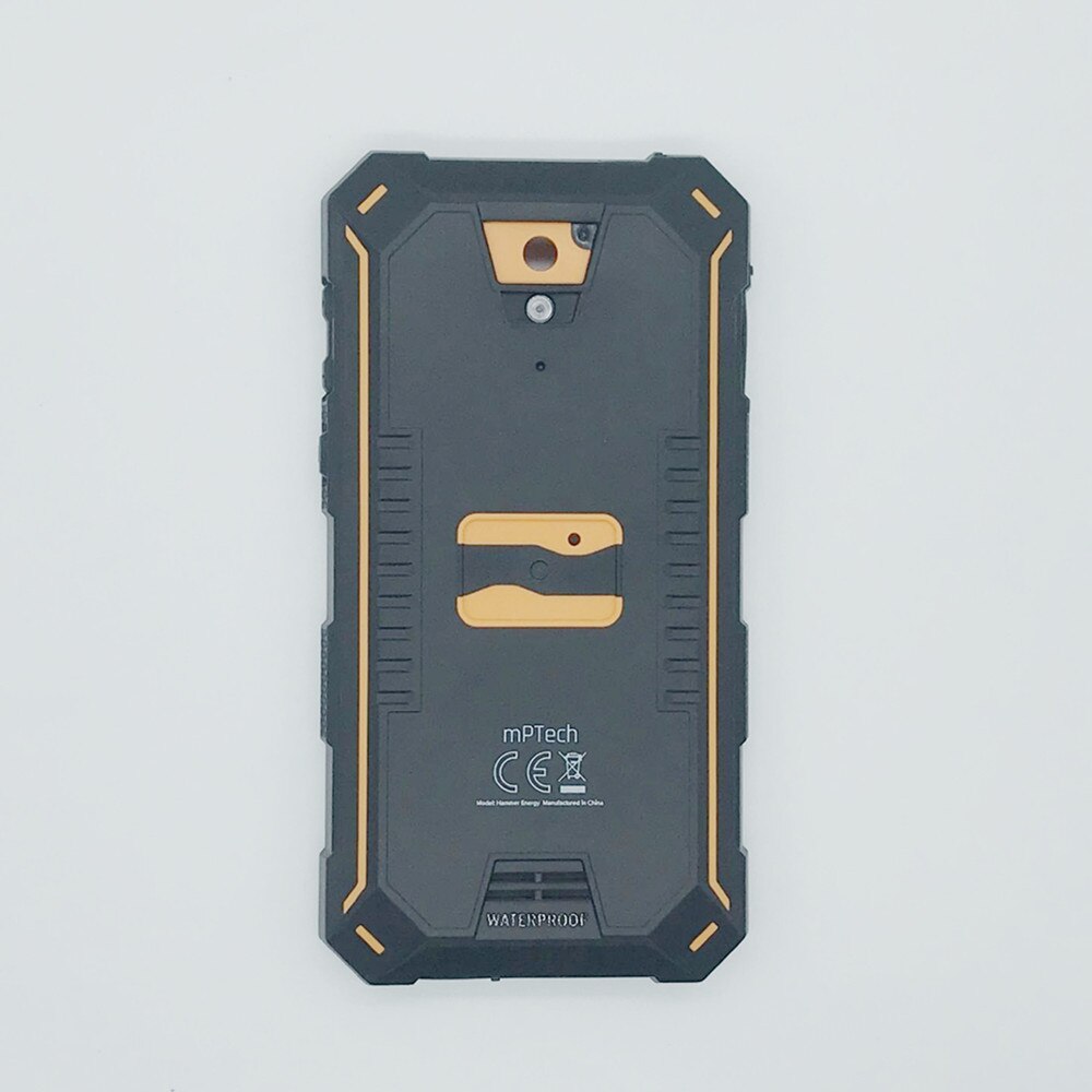 Pour Nomu S10 boîtiers arrière boîtier de porte couvercle de batterie + TF/SIM carte bouton marche/arrêt pour Myphone marteau énergie téléphone portable pare-chocs: yellow without logo