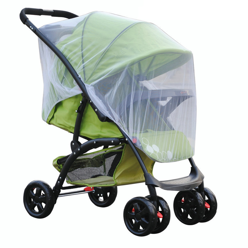 Gloednieuwe Pasgeboren Peuter Infant Kinderwagen Netting Wandelwagen Mosquito Insect Net Safe Mesh Buggy Wit: WH