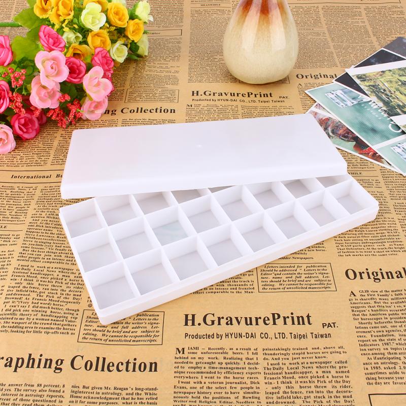 Paleta de plástico para pintura al óleo acuarela, paleta plegable para mezclas, paleta de acuarelas, bandeja para pintar artistas, útiles escolares