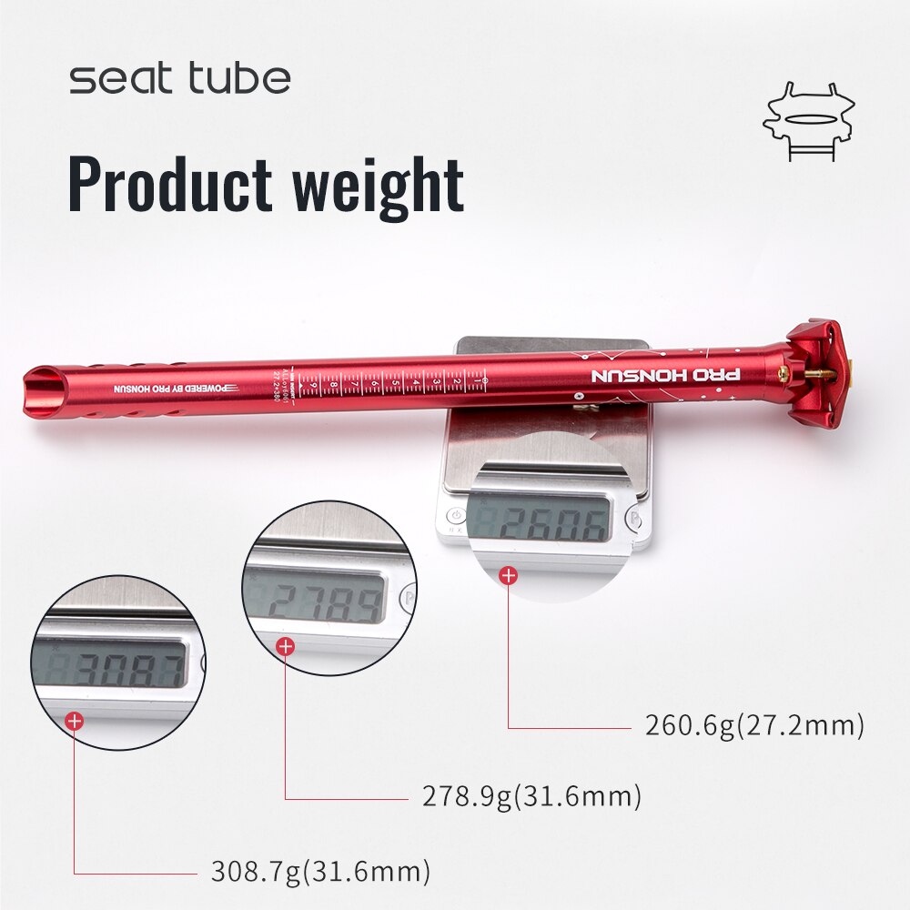 Prohonsun Cnc Aluminium Racefiets Zadelpen 27.2 Am/Xc/Mtb Fiets Zadelpen Regenboog Kleur Zadelpen Mtb zitbuis Fiets Deel