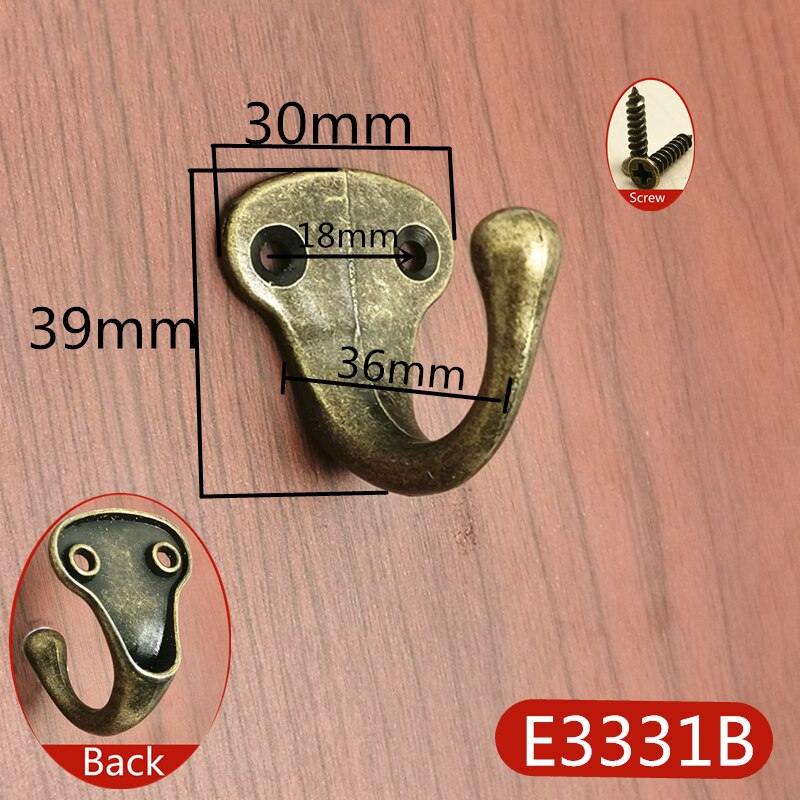 5pcs/lot Silver Antique Hooks Small Wall Hanger Buckle Horn Lock Clasp Hook Hasp Latch For Wooden Jewelry Box Furniture Hardware: E3331B