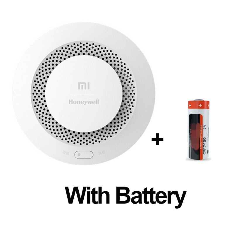 Original xiaomi mijia brand røgalarm støtte fjernbetjening honeywell brand røgalarm detektor: Med batteri