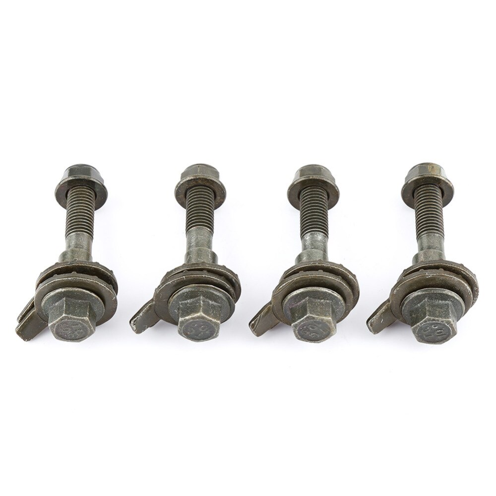 4pcs Camber Kit Cam Bolt 14mm Vehicles Steel Four Wheel Alignment Adjustable Camber Kit Cam Bolt