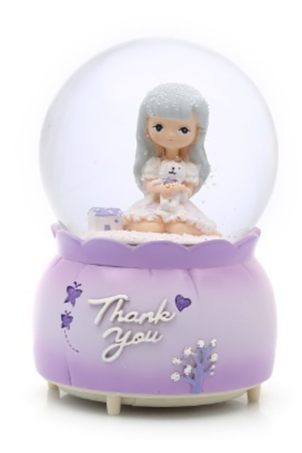 Luminous Snow Globe Big Size Cute Girl Musical Glass Globe Crystal Balls Magnetic Globes Home Office Decoration