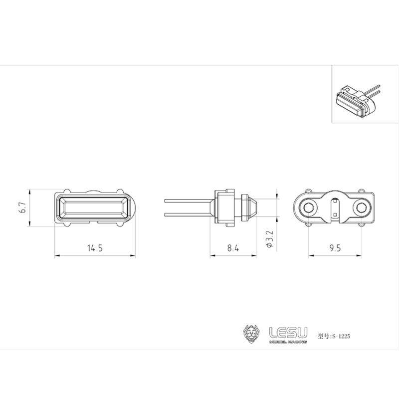 LESU-Falda lateral de luces LED para camión, lámparas de liquidación para 1/14 RC, modelo a escala de camión Tractor TAMIYA, remolque volquete