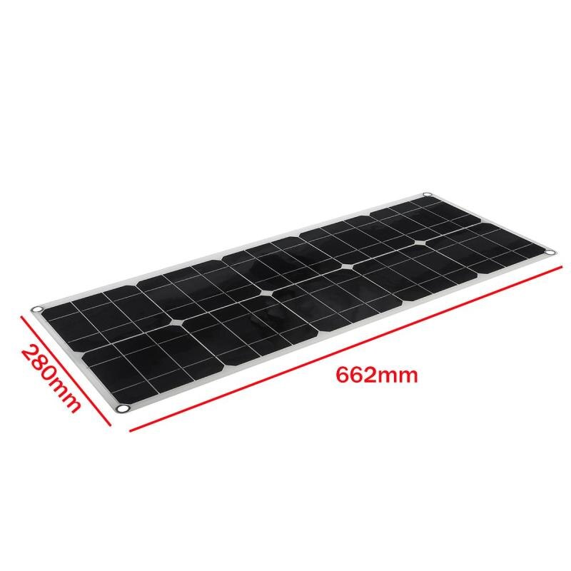 100w 12/24v solpanelsæt dobbelt usb udendørs bærbar batterioplader monokrystallinsk til mobiltelefon  mp3 pad solopladning