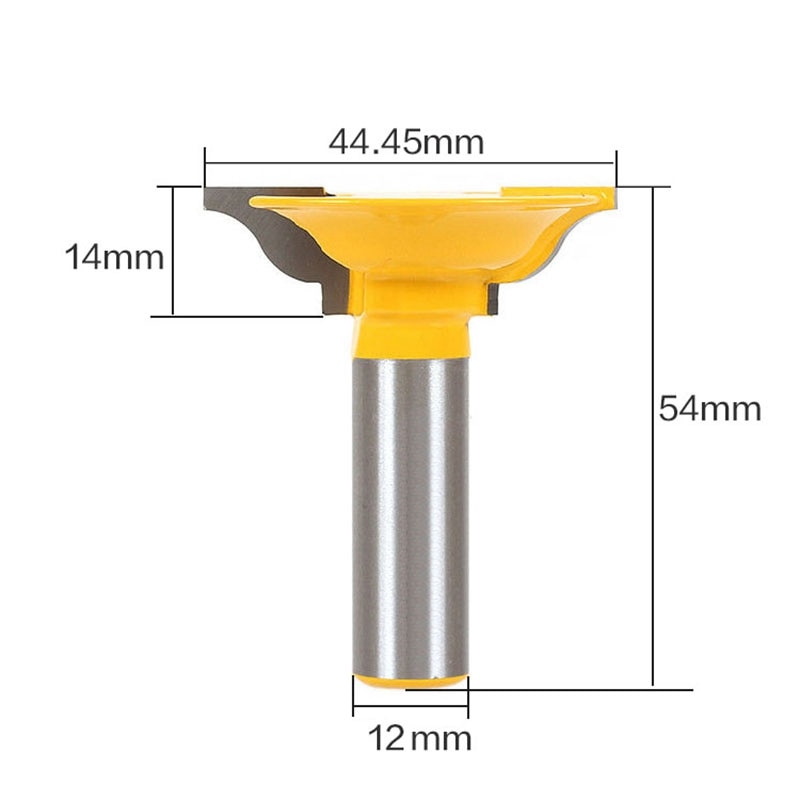3Pcs 12mm Shank Entry Interior Tenon Door Router Bit Set Matched R&S Router Bits Carving for Wood