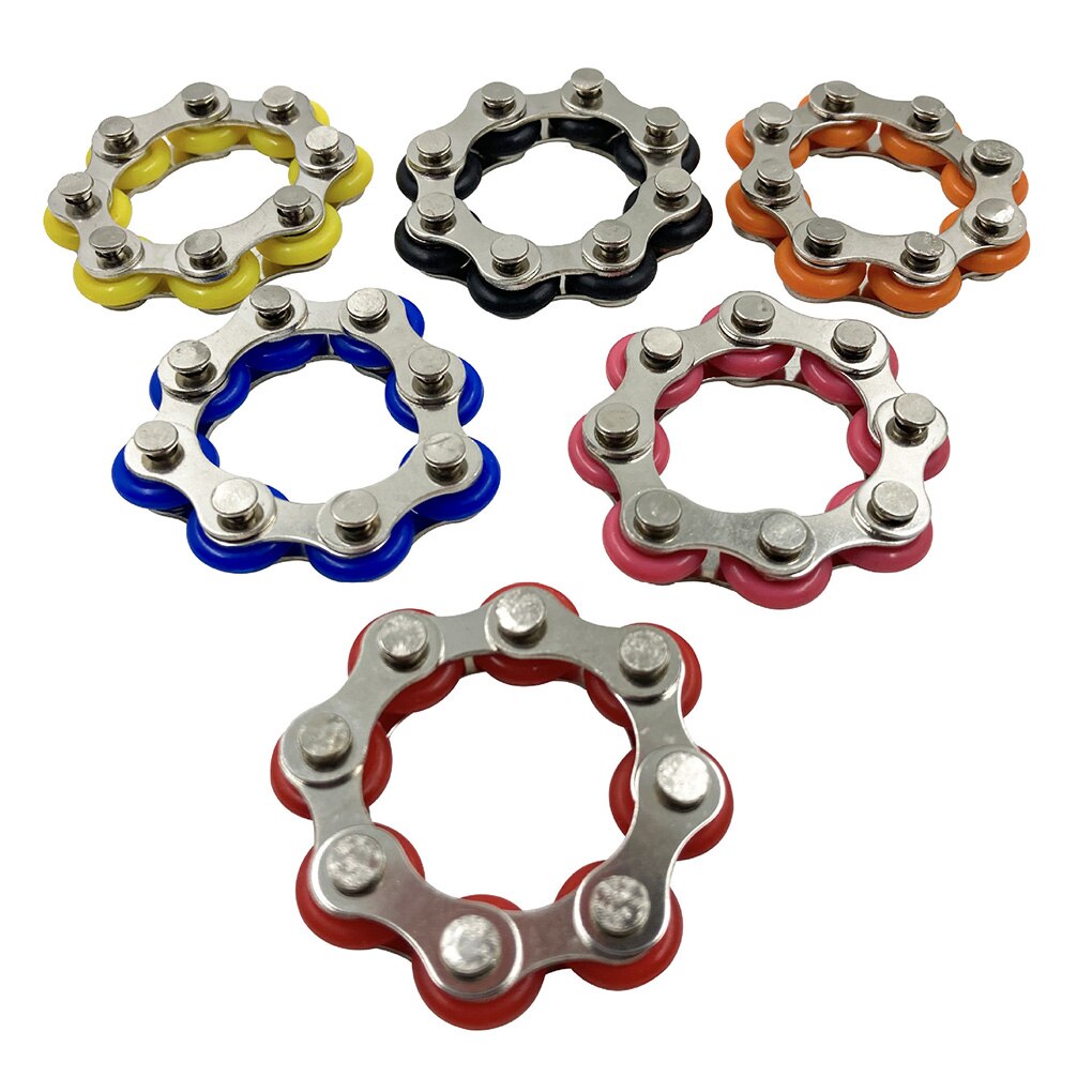 Giocattolo di agitazione della catena della bicicletta antistress per bambini/catena per bici per adulti Fidget Spinner bracciale ansia rilievo Gadget 6/8/12-link