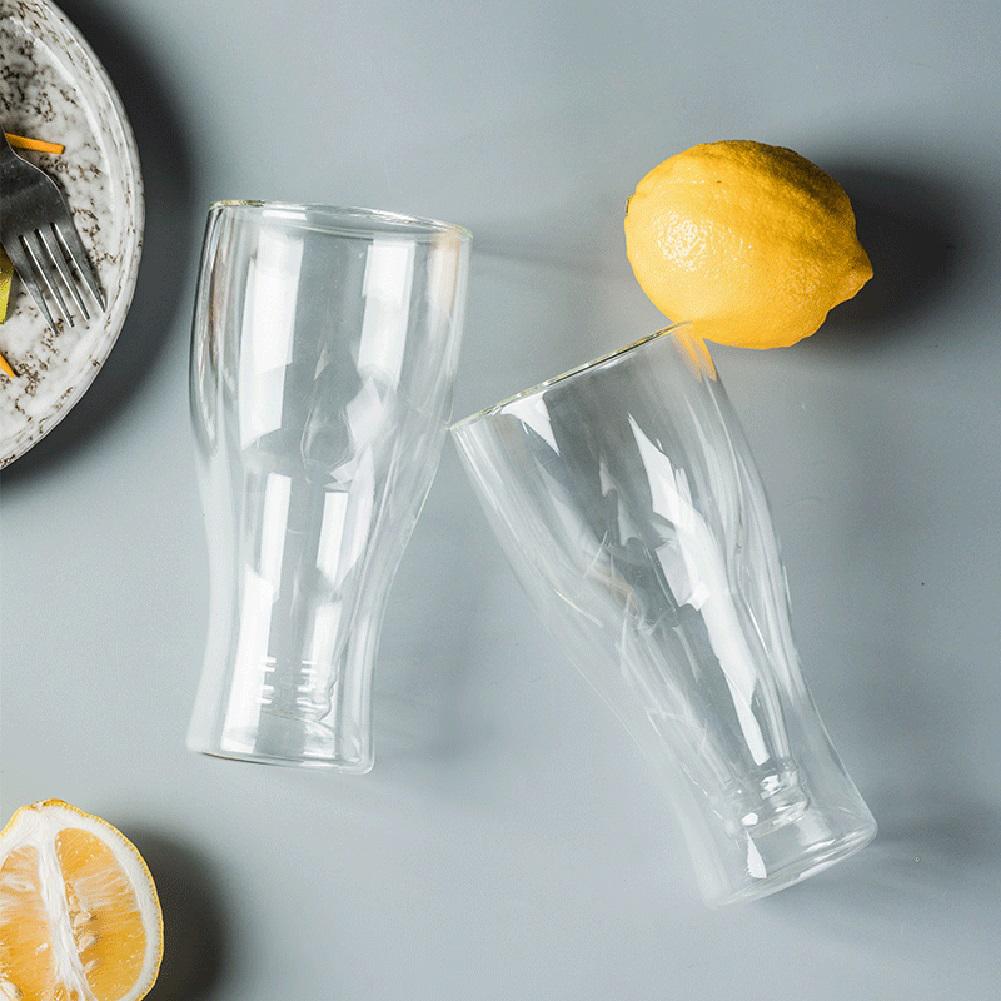 250ML Double Layer Acrylic Plastic Inverted Cup Beer Mug Bar Daily Dining Special Wine Glass