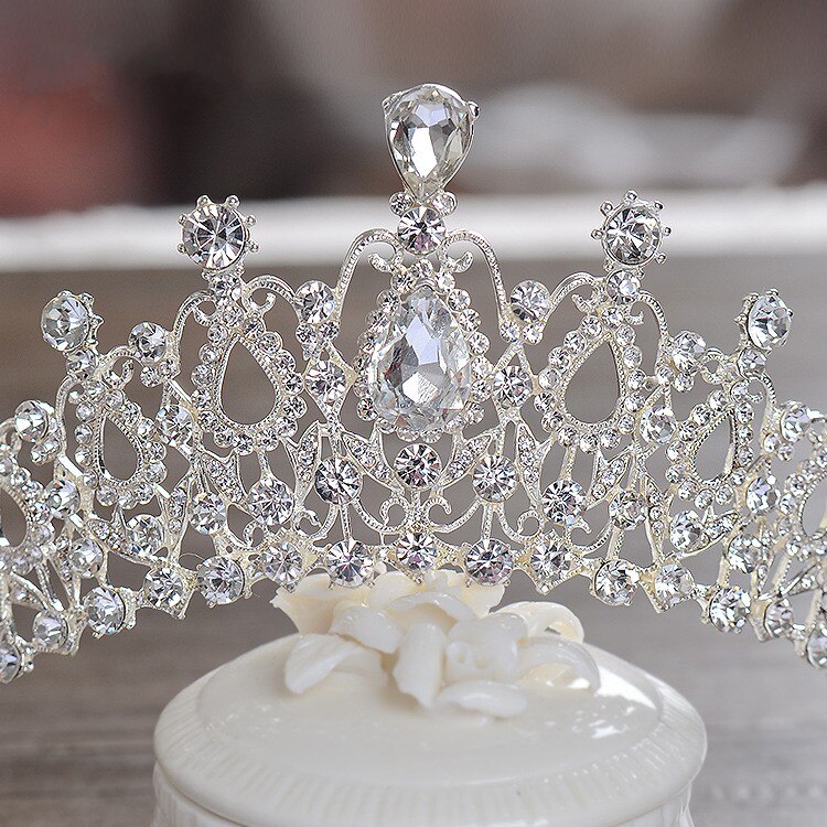 Crystal Wedding Bridal Sieraden Sets Vrouwen Tiara Kronen Bruid Earring Ketting Bruiloft Sieraden Accessoires