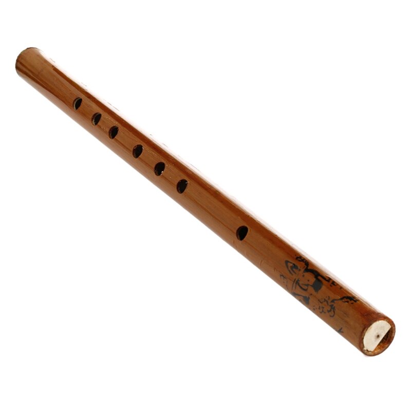 Traditionelle 6- loch-bambusflöte/klarinette, schülerinstrument, holzfarbe  r9ce