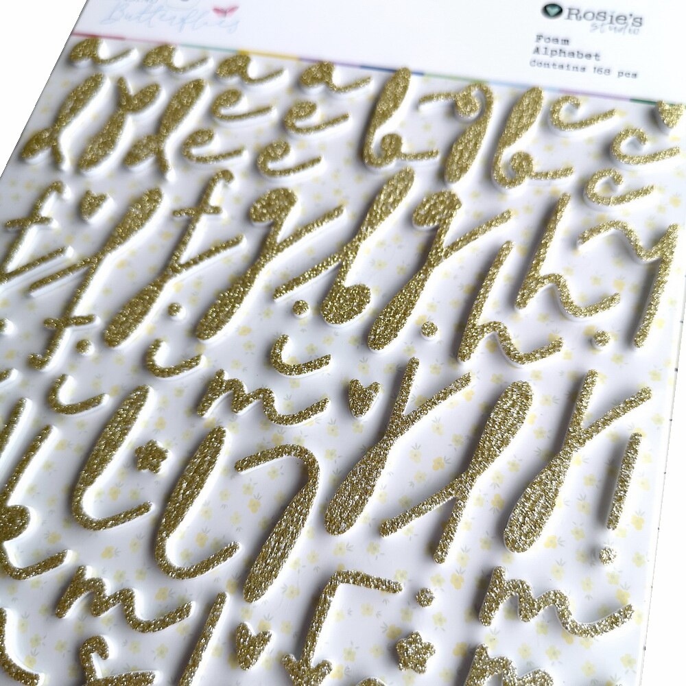 CRZCrafter Foam alphabet Stickers Glitter for Scrapbooking Card making Journal embellishments decoration