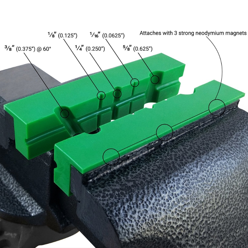 2 pezzi cuscinetti magnetici per morsa da banco morsa magnetica copri ganasce protezioni 4/6 pollici morsa magnetica universale multiuso