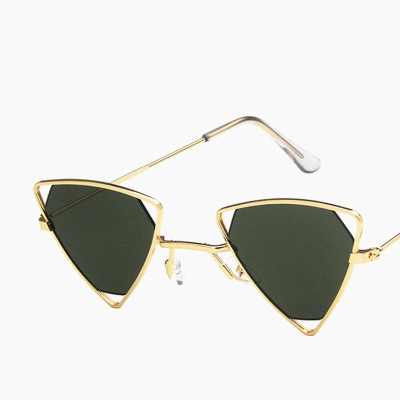 1PC Angeln Sonnenbrille retro für unisex Fahrer Brille Brillen UV400 Dreieck bilden Frauen Gläser rot Metall Rahmen Punk Stil