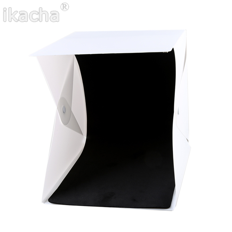 24Cm/9 &quot;Mini Vouwen Lightbox Fotografie Studio Softbox Led Light Soft Box Camera Foto Achtergrond Doos Verlichting tent Kit