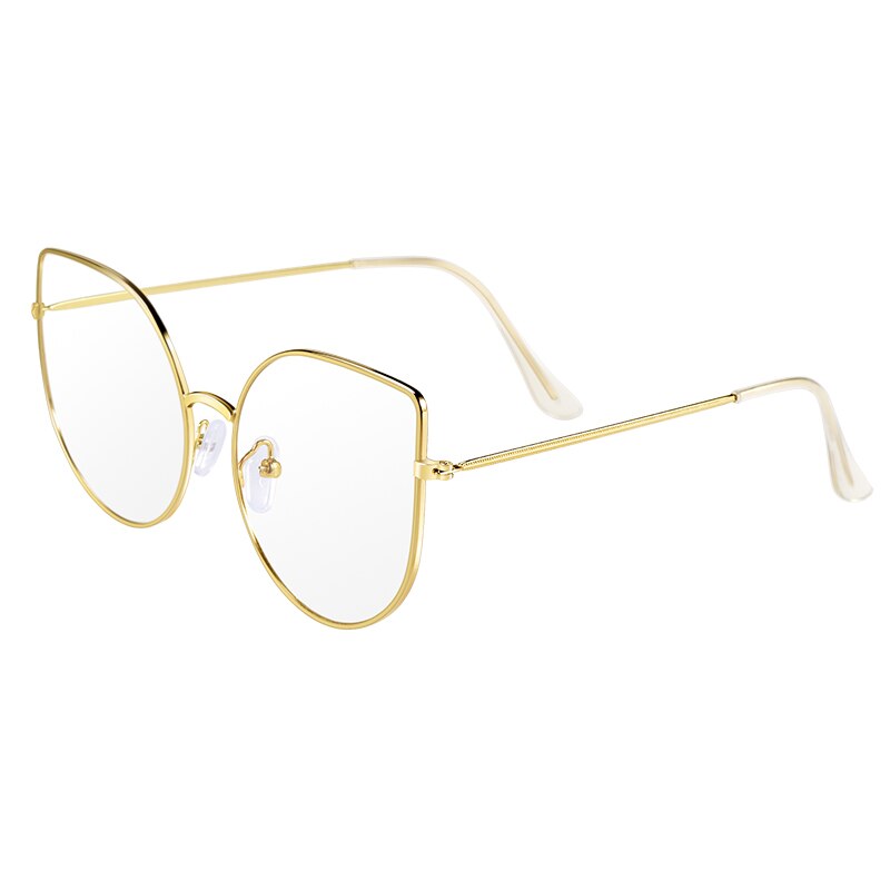 Grote metalen cat eye dameszonnebril met groot frame - verkoop van veelkleurige dameszonnebrillen retro: C4