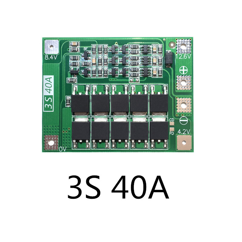 BMS 18650 Lipo/Lifepo4/Carte de Protection de Batterie Au Lithium 3.2V 3.7V 3S BMS 1.2A/1.3A 10A 15A 20A 30A 40A 50A 60A 100A: Ivoire